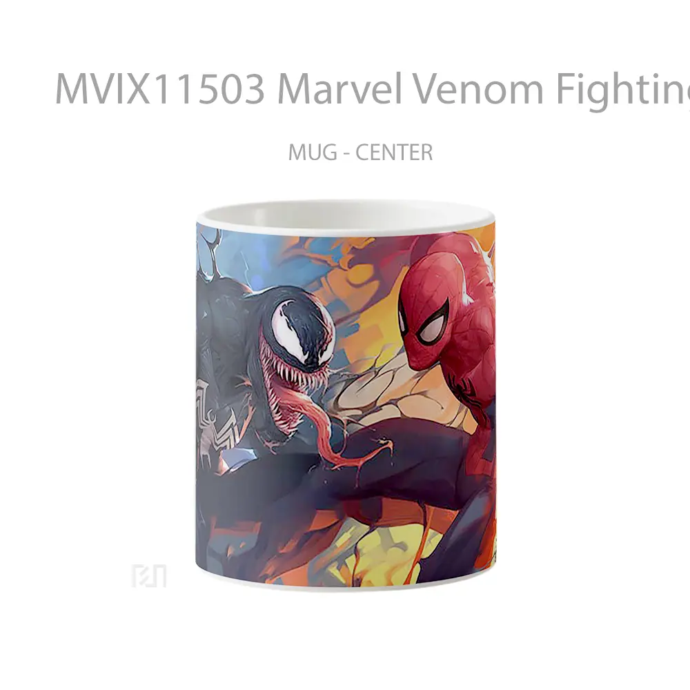Mug Marvel Venom Fighting With Spider Man Koleksi Mug Film dan Komik