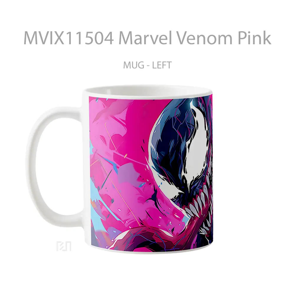Mug Marvel Venom Pink Merchandise Karakter Ikonik - All-side / Desain
