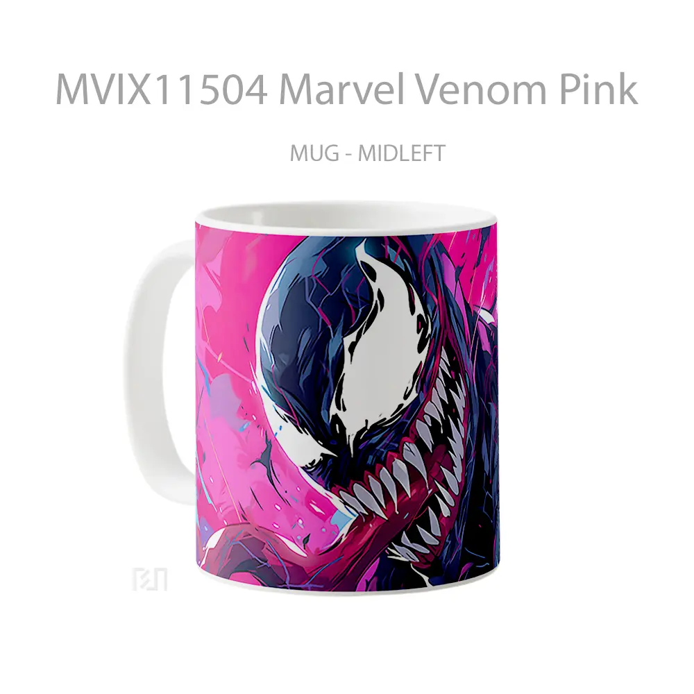 Mug Marvel Venom Pink Merchandise Karakter Ikonik - All-side / Desain
