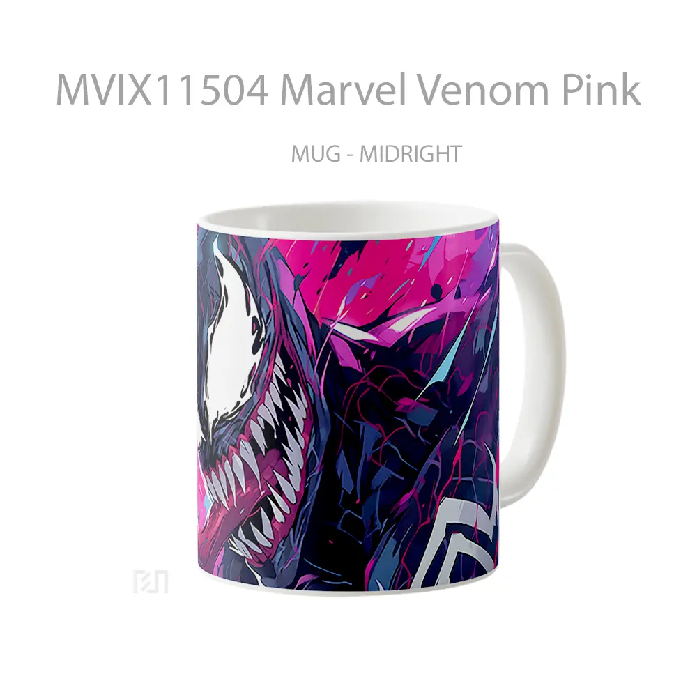 Mug Marvel Venom Pink Merchandise Karakter Ikonik - All-side / Desain