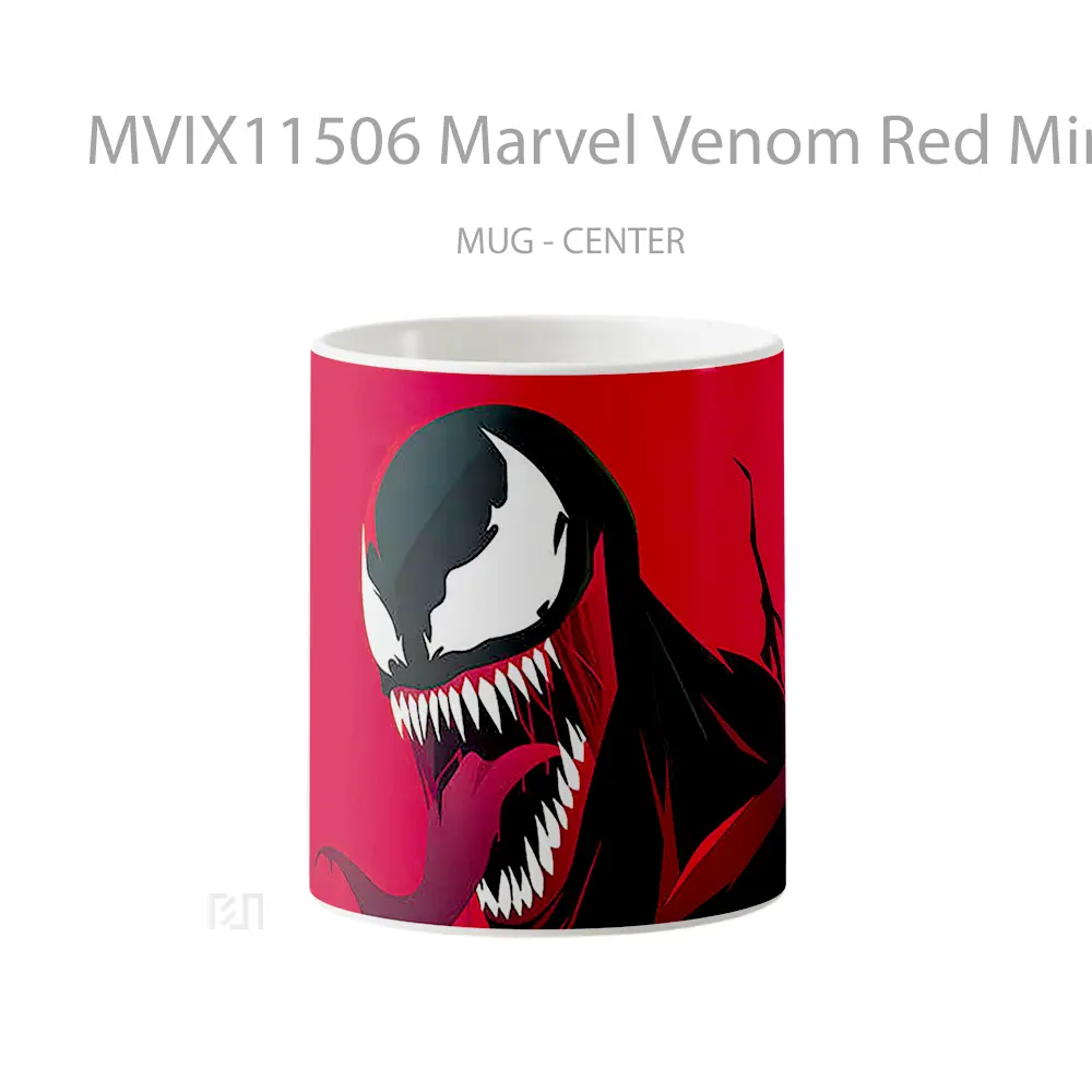 Mug Marvel Venom Red Minimalist Koleksi Mug Film dan Komik