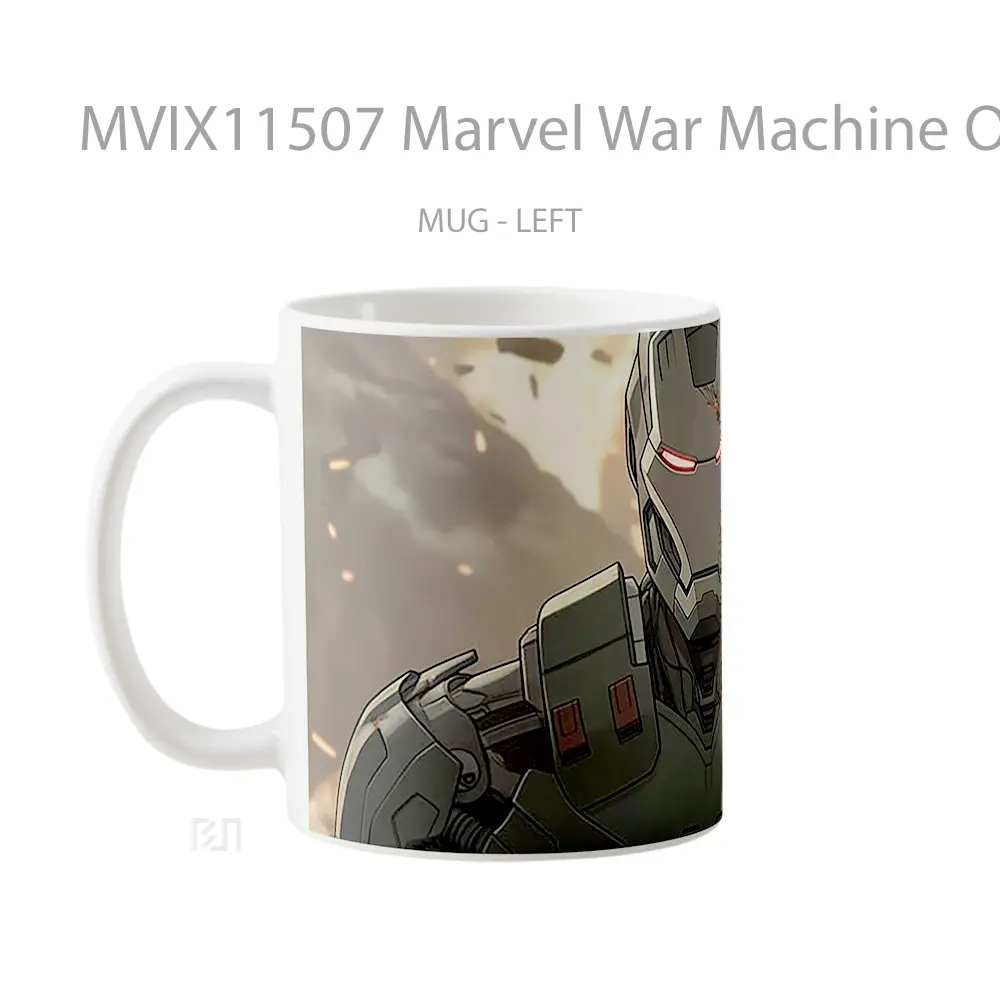 Mug Marvel War Machine On Battle Koleksi Mug Film dan Komik - All-side / Desain