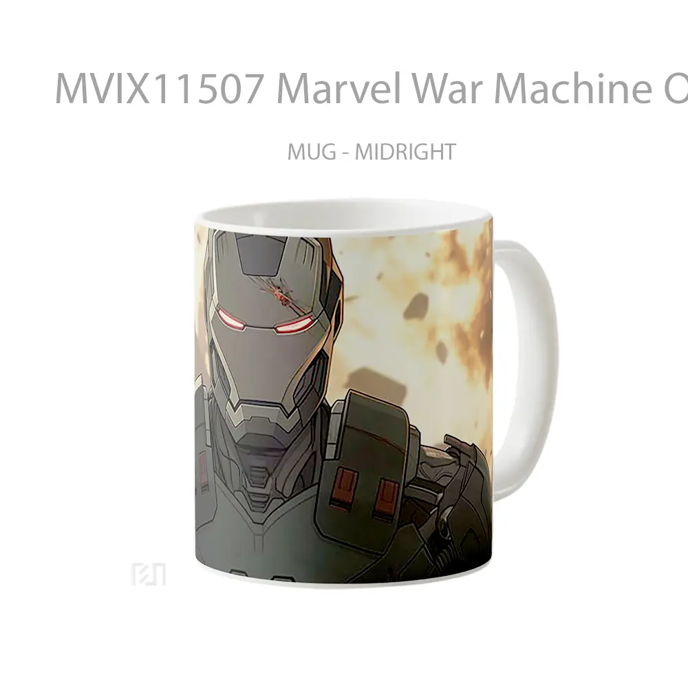 Mug Marvel War Machine On Battle Koleksi Mug Film dan Komik - All-side / Desain