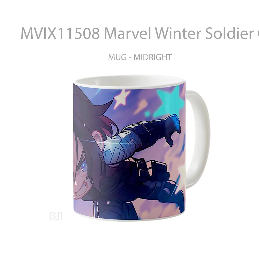 Mug Marvel Winter Soldier Chibi Hadiah Spesial Fans Superhero - All-side / Desain
