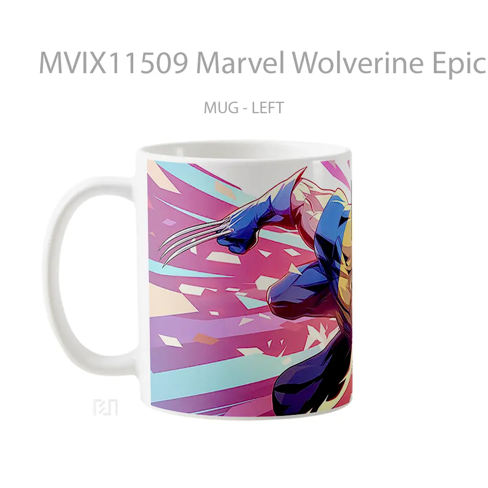 Mug Marvel Wolverine Epic Fighting Merchandise Karakter Ikonik - All-side / Desain