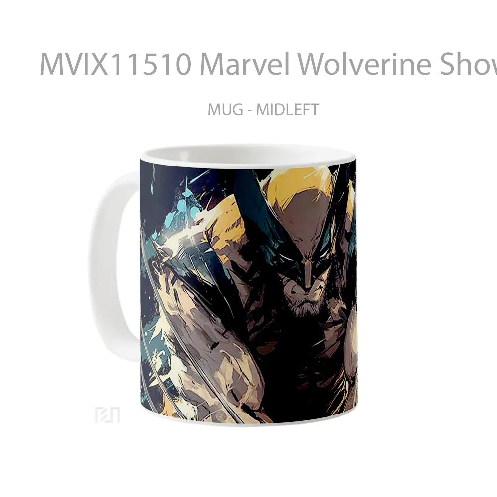 Mug Marvel Wolverine Showing His Claws Merchandise Karakter Ikonik - All-side / Desain