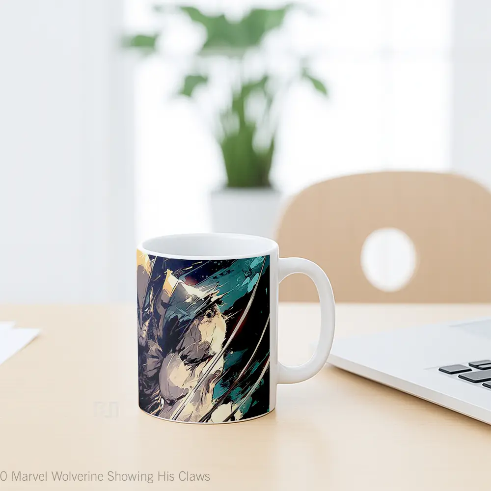 Mug Marvel Wolverine Showing His Claws Merchandise Karakter Ikonik - All-side / Desain