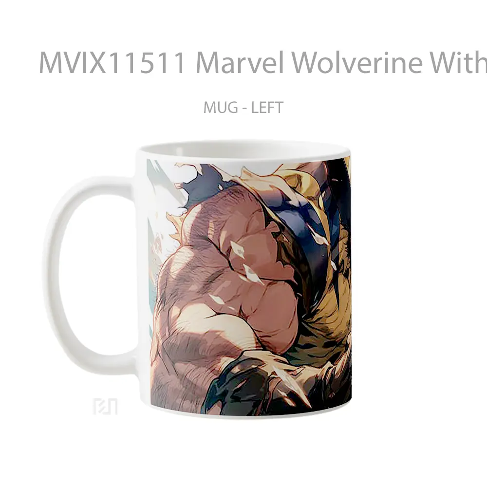 Mug Marvel Wolverine With Adamantium Claws Hadiah Spesial Fans Superhero - All-side / Desain