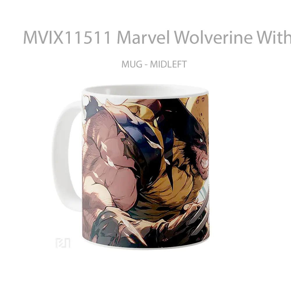 Mug Marvel Wolverine With Adamantium Claws Hadiah Spesial Fans Superhero - All-side / Desain