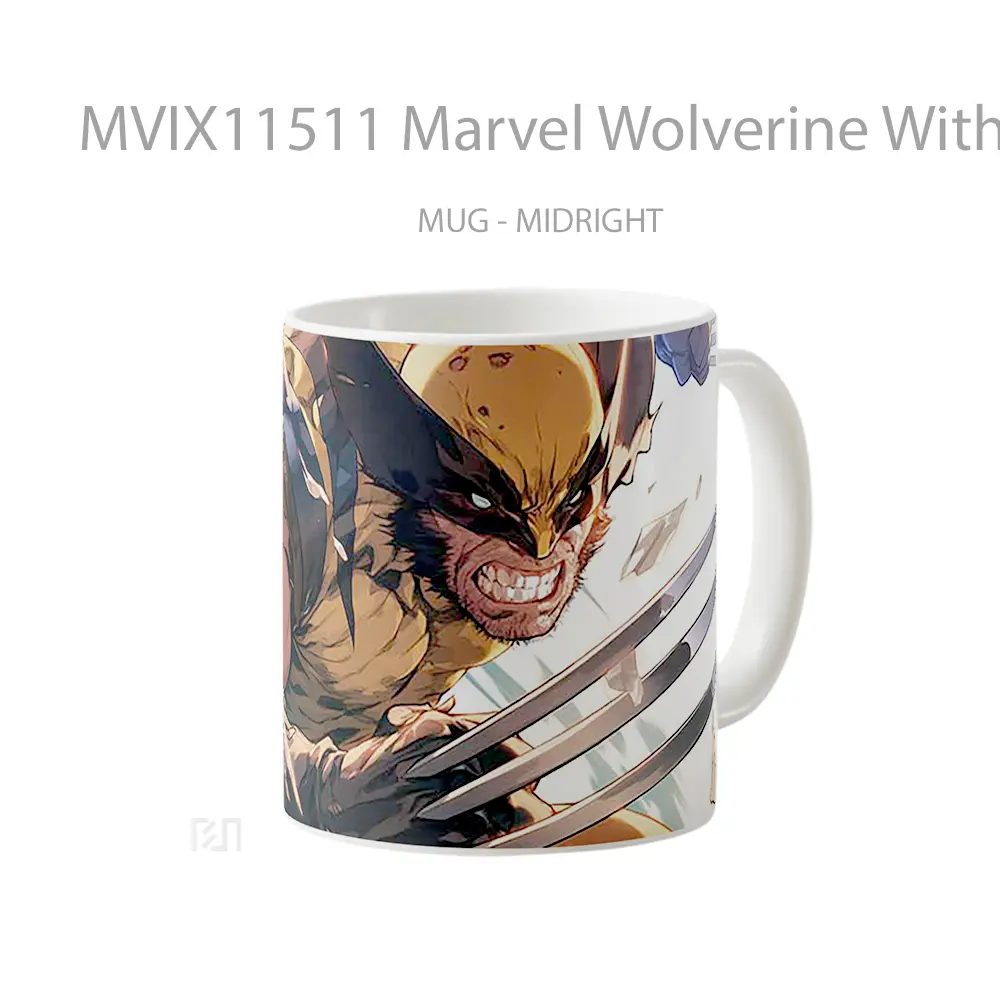 Mug Marvel Wolverine With Adamantium Claws Hadiah Spesial Fans Superhero - All-side / Desain