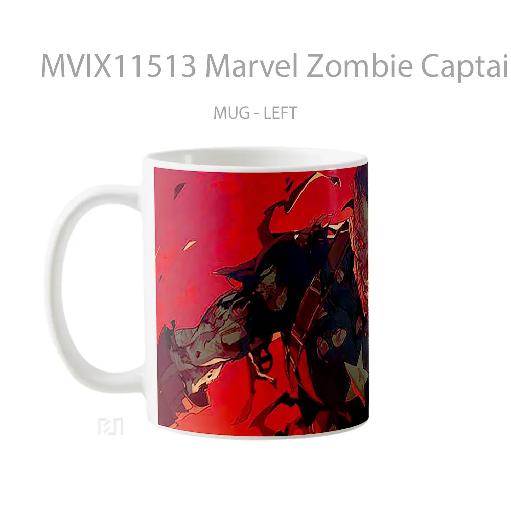 Mug Marvel Zombie Captain America Gelas Keramik Koleksi Superhero - All-side / Desain