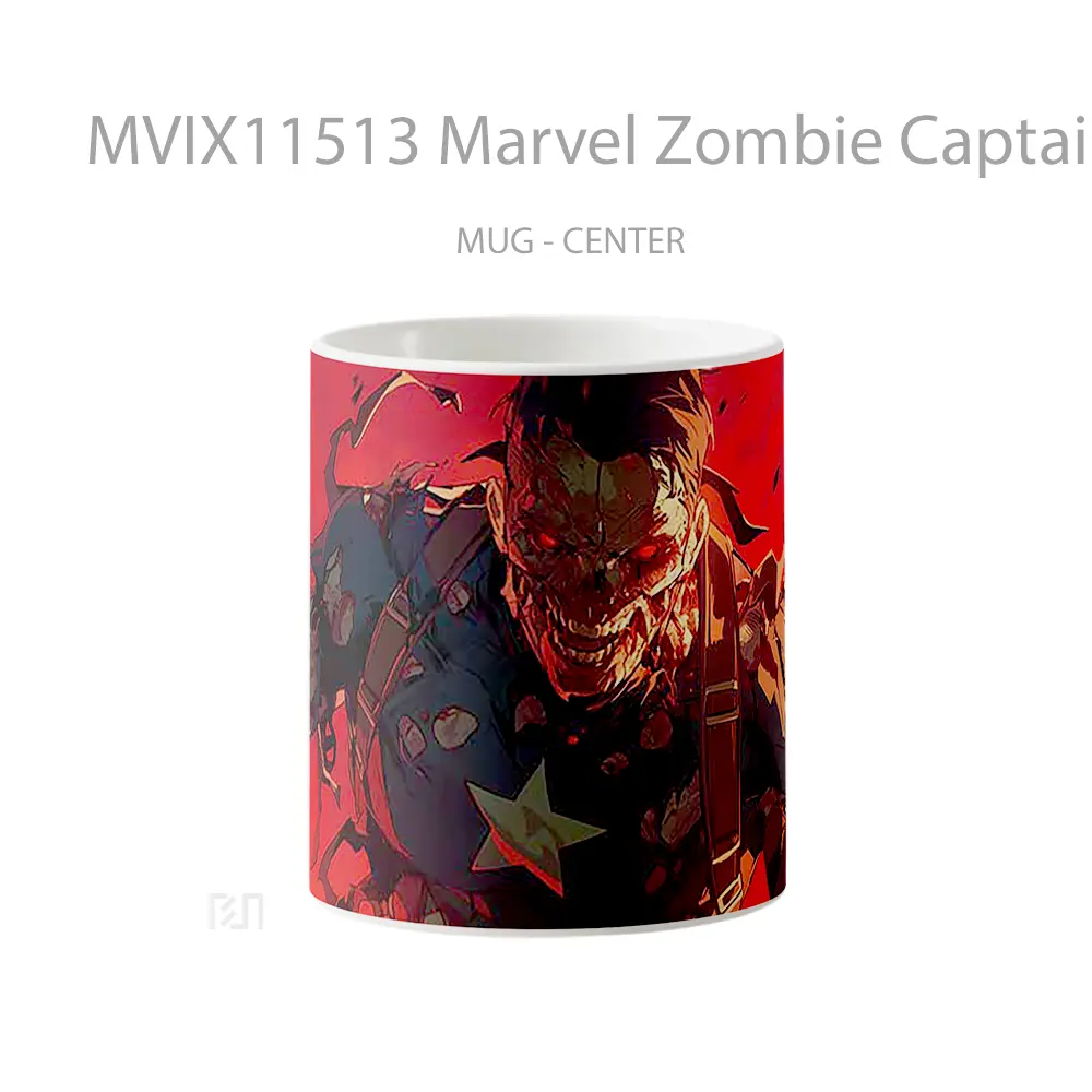Mug Marvel Zombie Captain America Gelas Keramik Koleksi Superhero