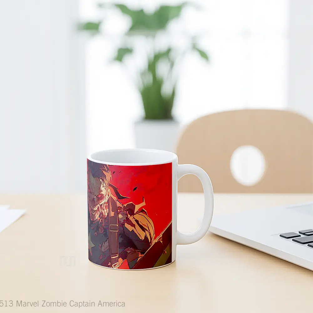 Mug Marvel Zombie Captain America Gelas Keramik Koleksi Superhero - All-side / Desain