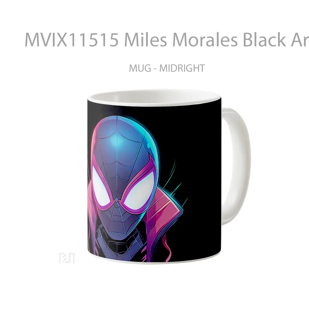 Mug Miles Morales Black Art Gelas Keramik Desain Unik - All-side / Desain