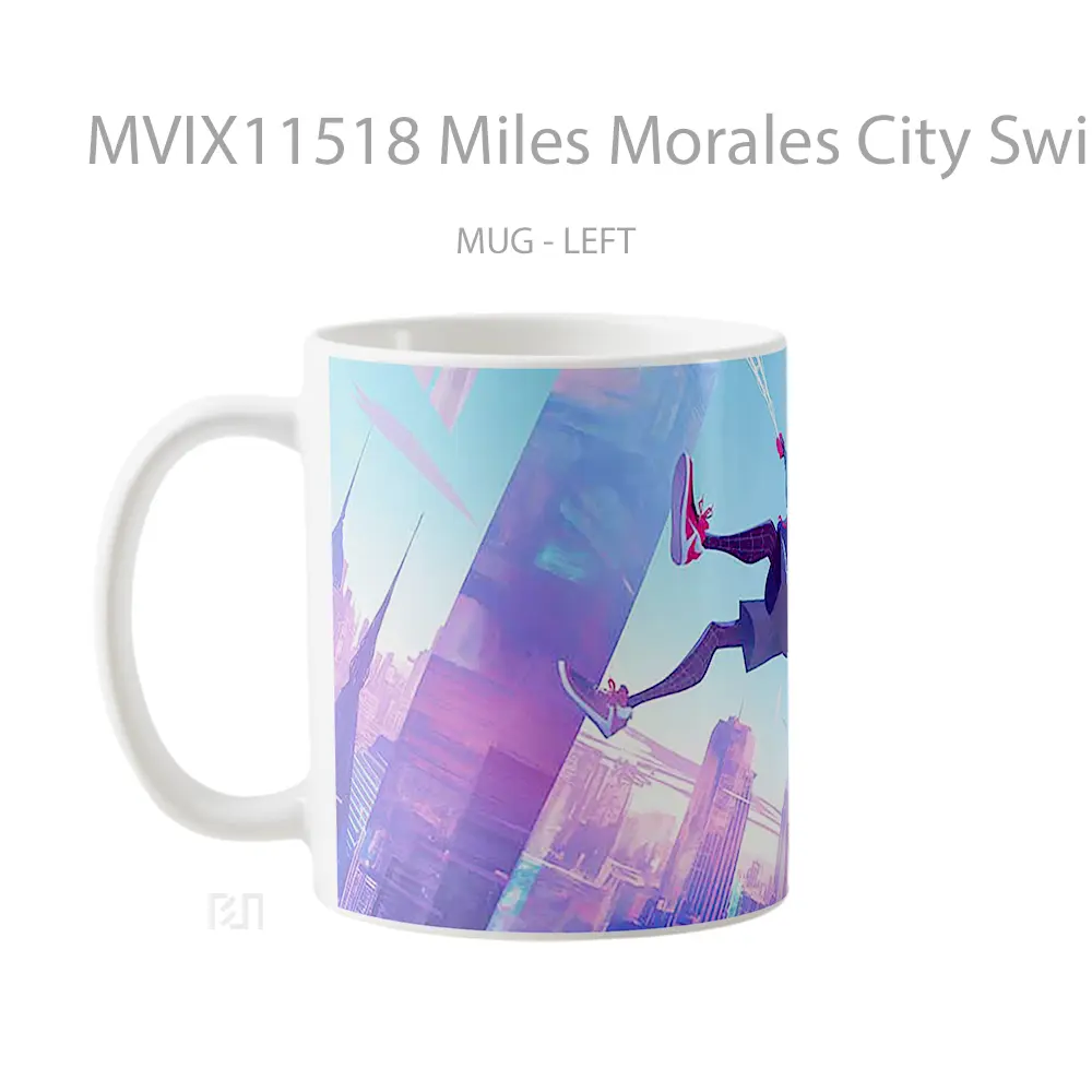 Mug Miles Morales City Swing Gelas Keramik Desain Unik - All-side / Desain