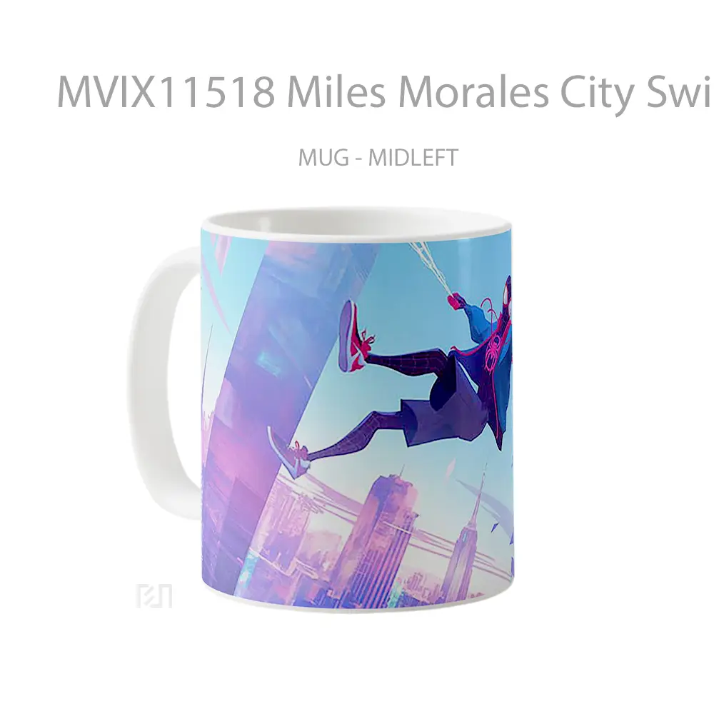 Mug Miles Morales City Swing Gelas Keramik Desain Unik - All-side / Desain