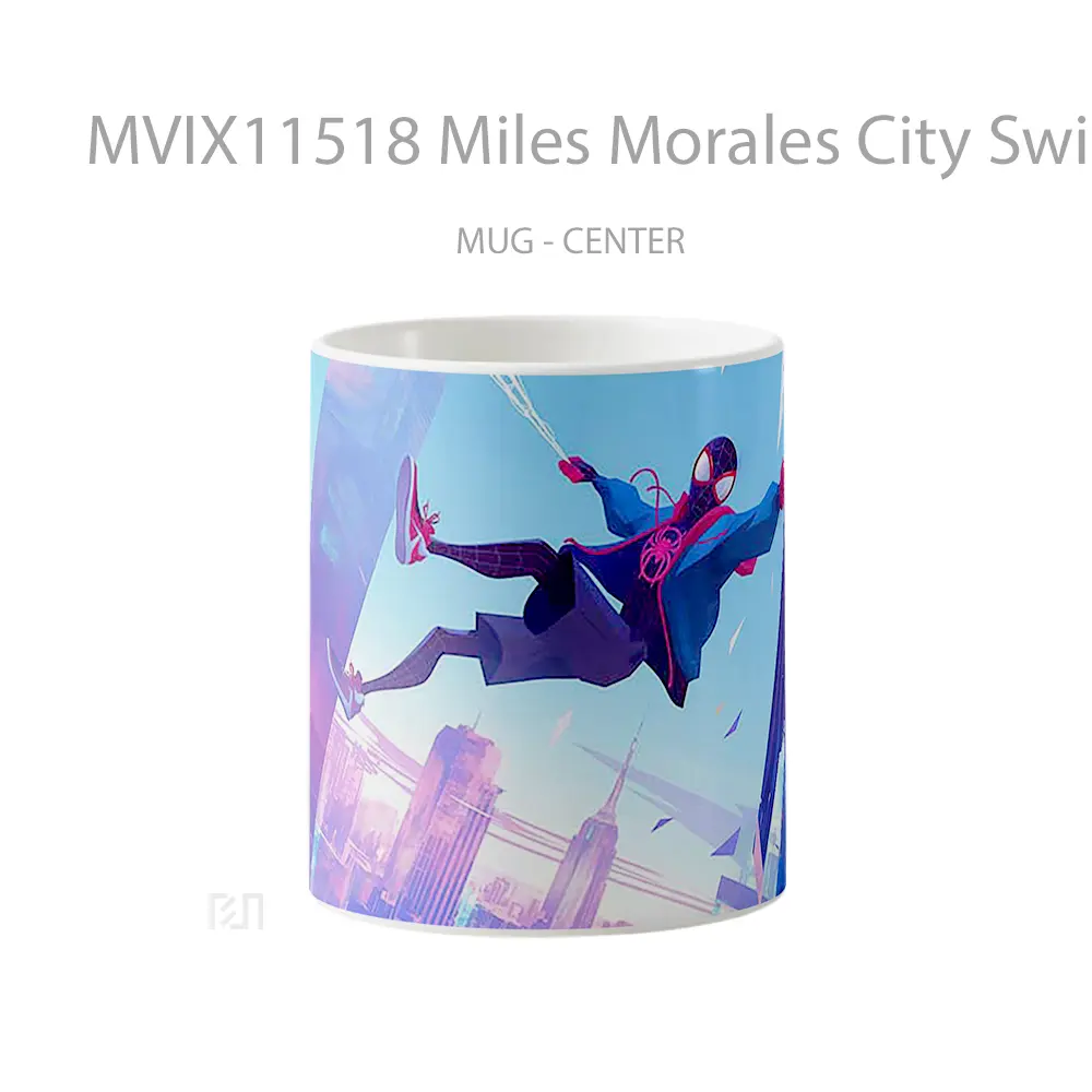Mug Miles Morales City Swing Gelas Keramik Desain Unik