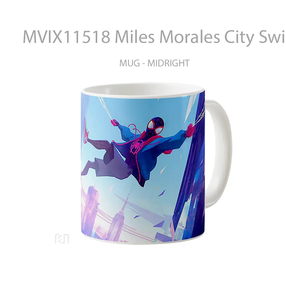 Mug Miles Morales City Swing Gelas Keramik Desain Unik - All-side / Desain