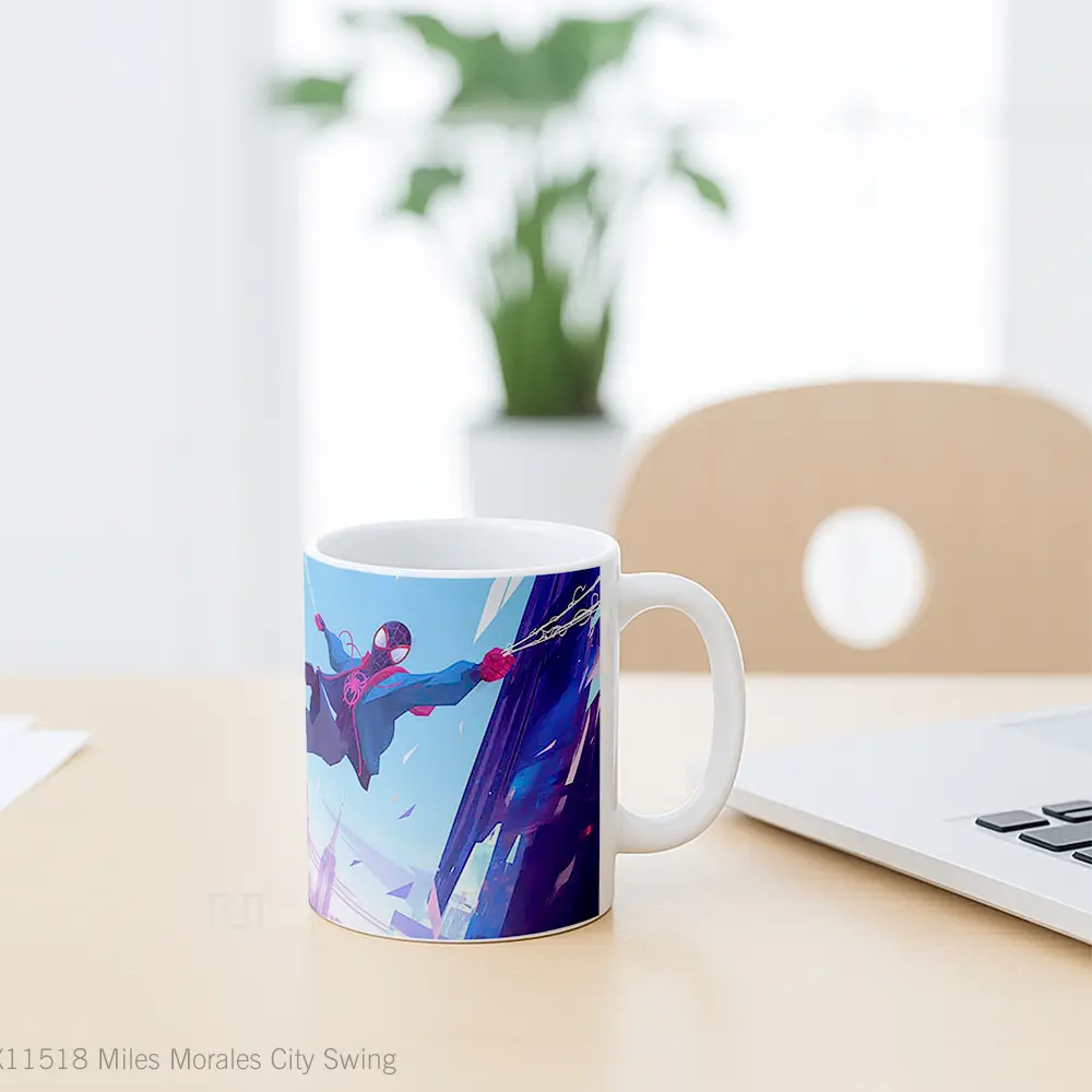 Mug Miles Morales City Swing Gelas Keramik Desain Unik - All-side / Desain