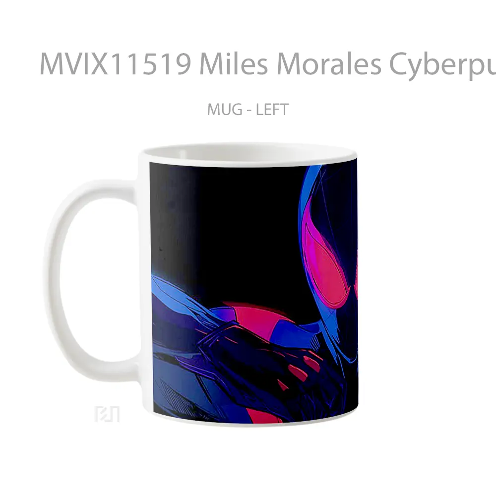 Mug Miles Morales Cyberpunk Spider Man Koleksi Mug Limited Edition - All-side / Desain