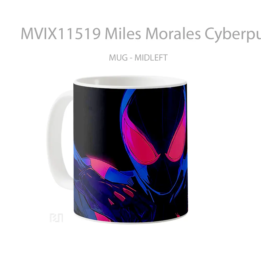 Mug Miles Morales Cyberpunk Spider Man Koleksi Mug Limited Edition - All-side / Desain