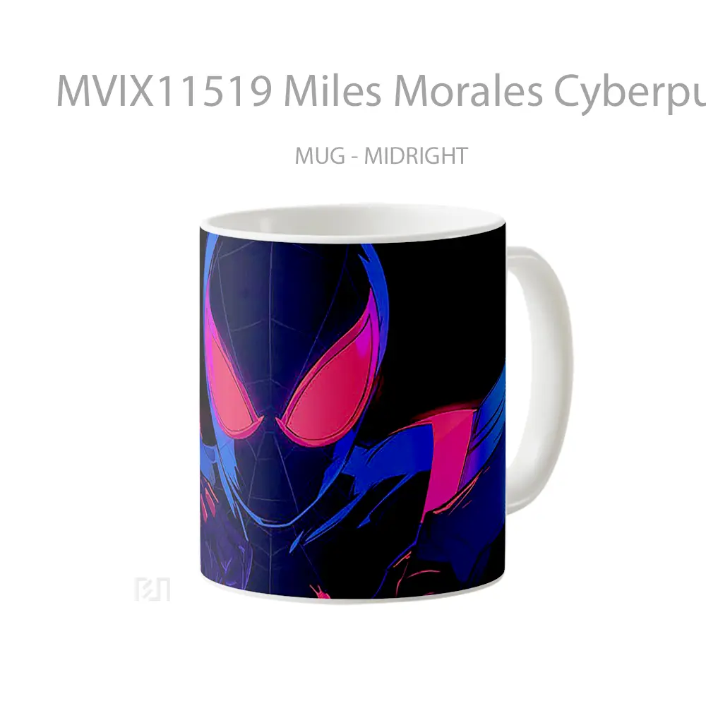 Mug Miles Morales Cyberpunk Spider Man Koleksi Mug Limited Edition - All-side / Desain