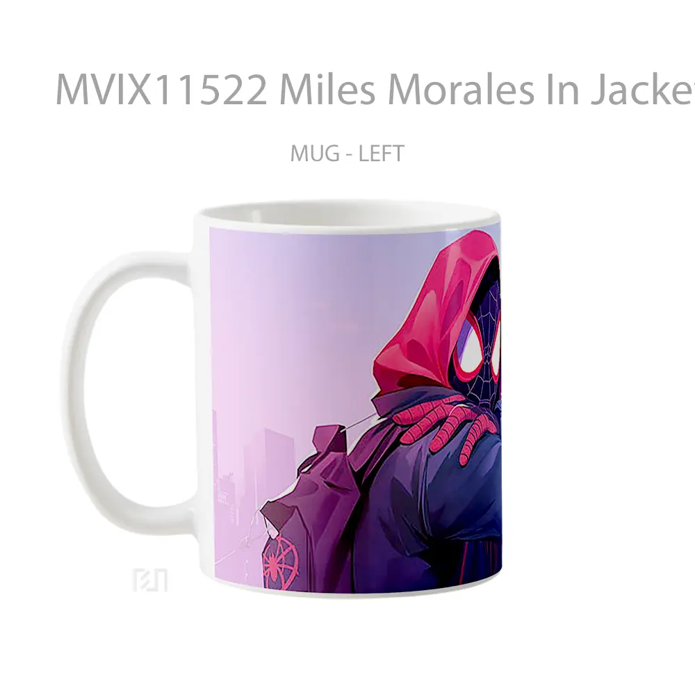 Mug Miles Morales In Jacket Spiderman Merchandise Karakter Ikonik - All-side / Desain