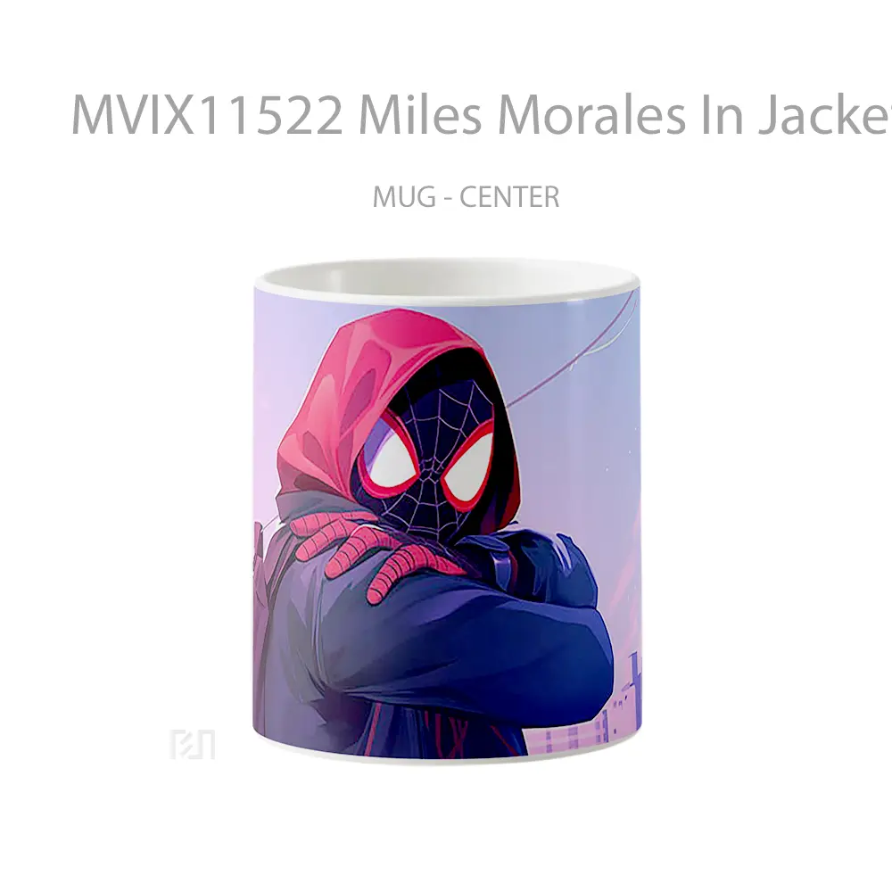 Mug Miles Morales In Jacket Spiderman Merchandise Karakter Ikonik