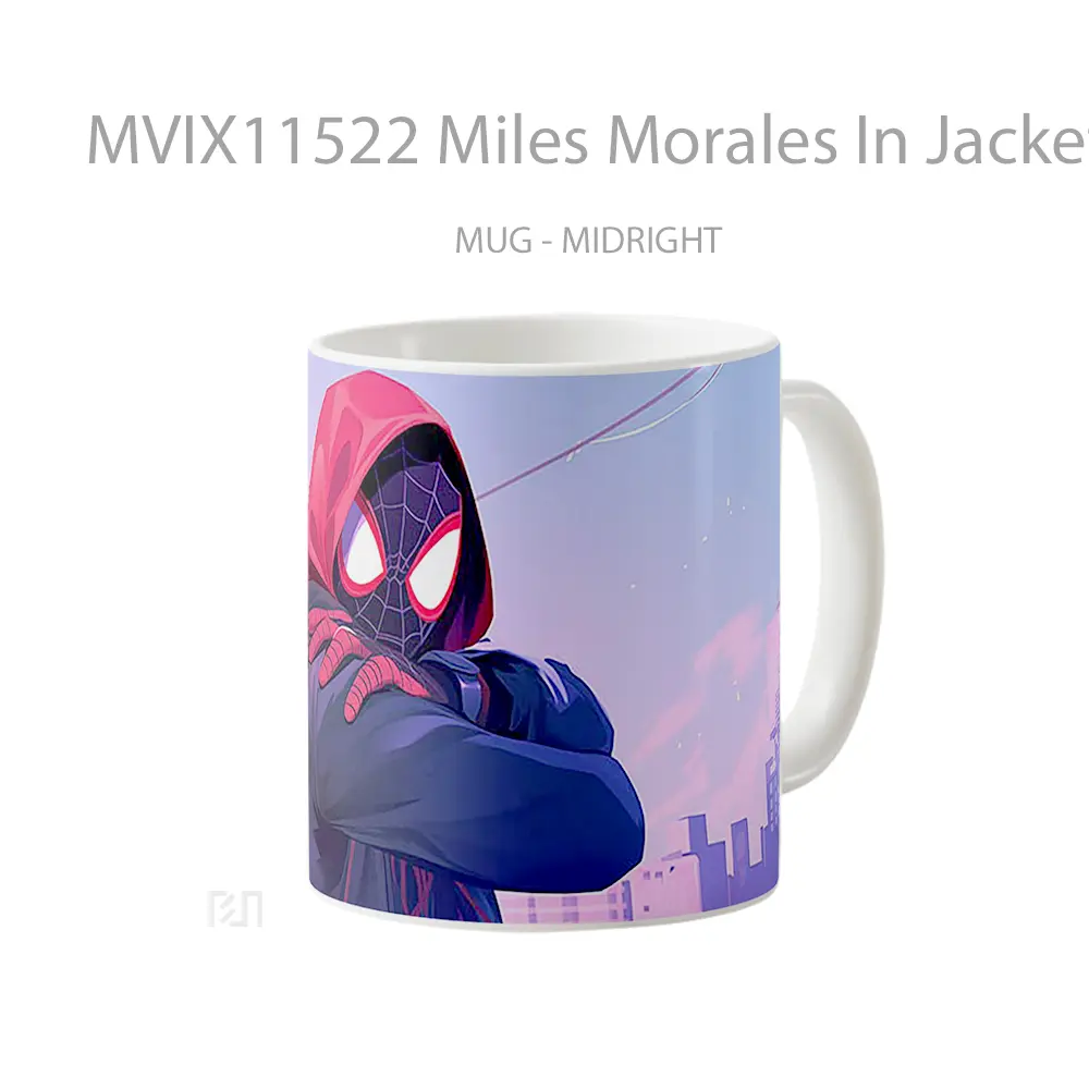 Mug Miles Morales In Jacket Spiderman Merchandise Karakter Ikonik - All-side / Desain