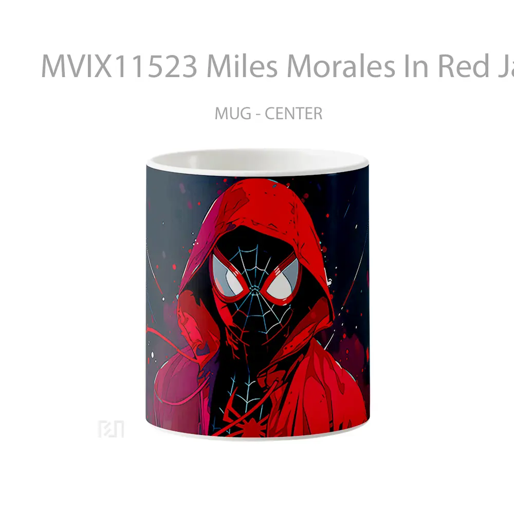 Mug Miles Morales In Red Jacket Dark Mug Aesthetic Koleksi Spesial