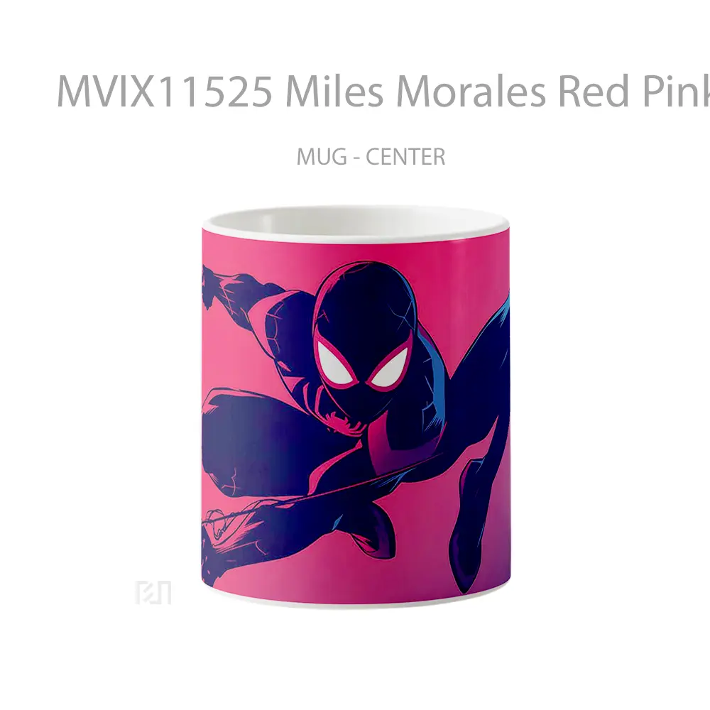Mug Miles Morales Red Pink Gradient Marvel Koleksi Mug Film dan Komik