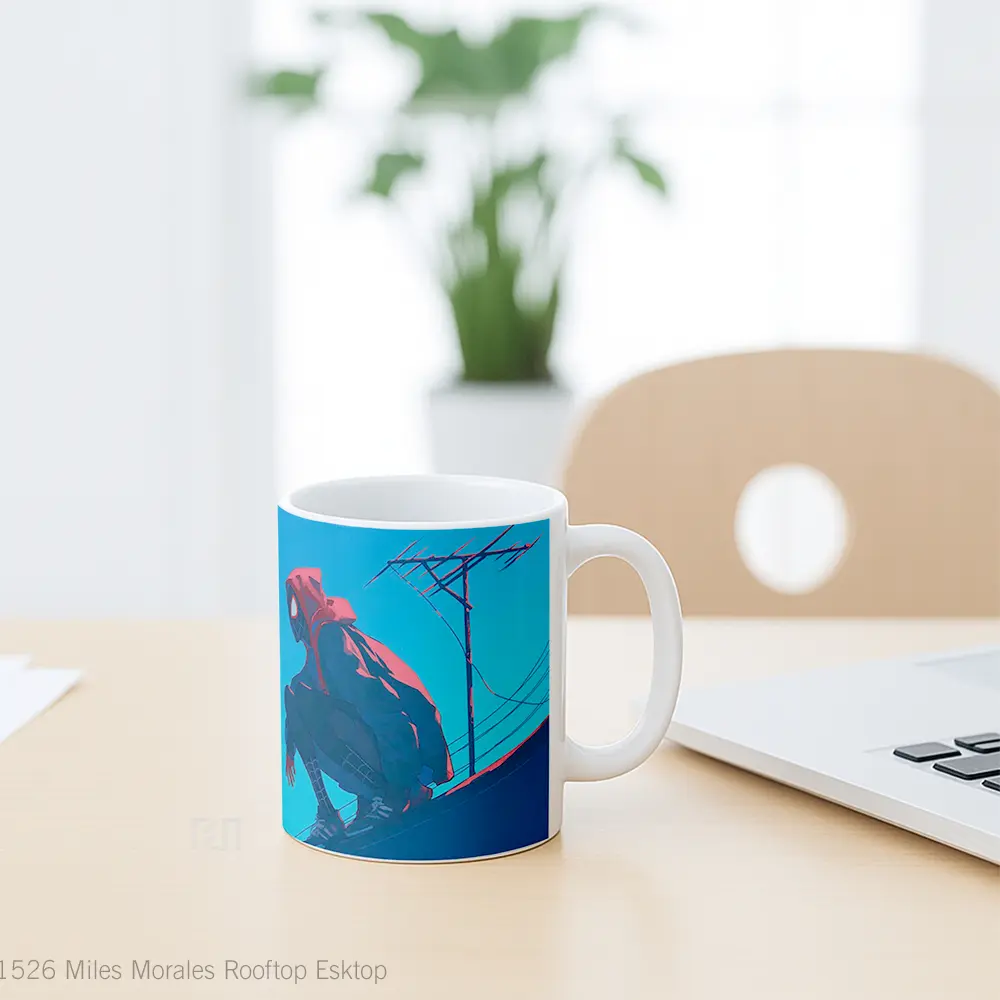 Mug Miles Morales Rooftop Esktop Koleksi Mug Limited Edition - All-side / Desain
