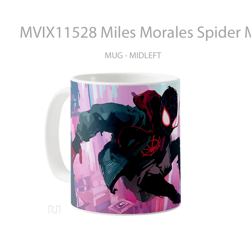 Mug Miles Morales Spider Man Jump Into Void Comics Pc Koleksi Mug Limited Edition - All-side / Desain