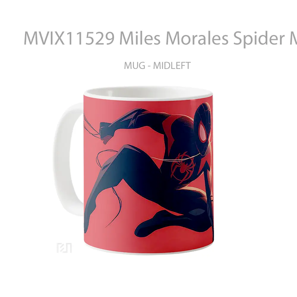 Mug Miles Morales Spider Man Red Style Hadiah Lucu dan Menarik - All-side / Desain