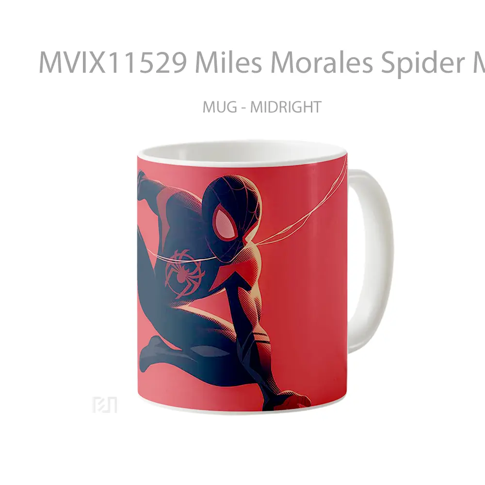 Mug Miles Morales Spider Man Red Style Hadiah Lucu dan Menarik - All-side / Desain
