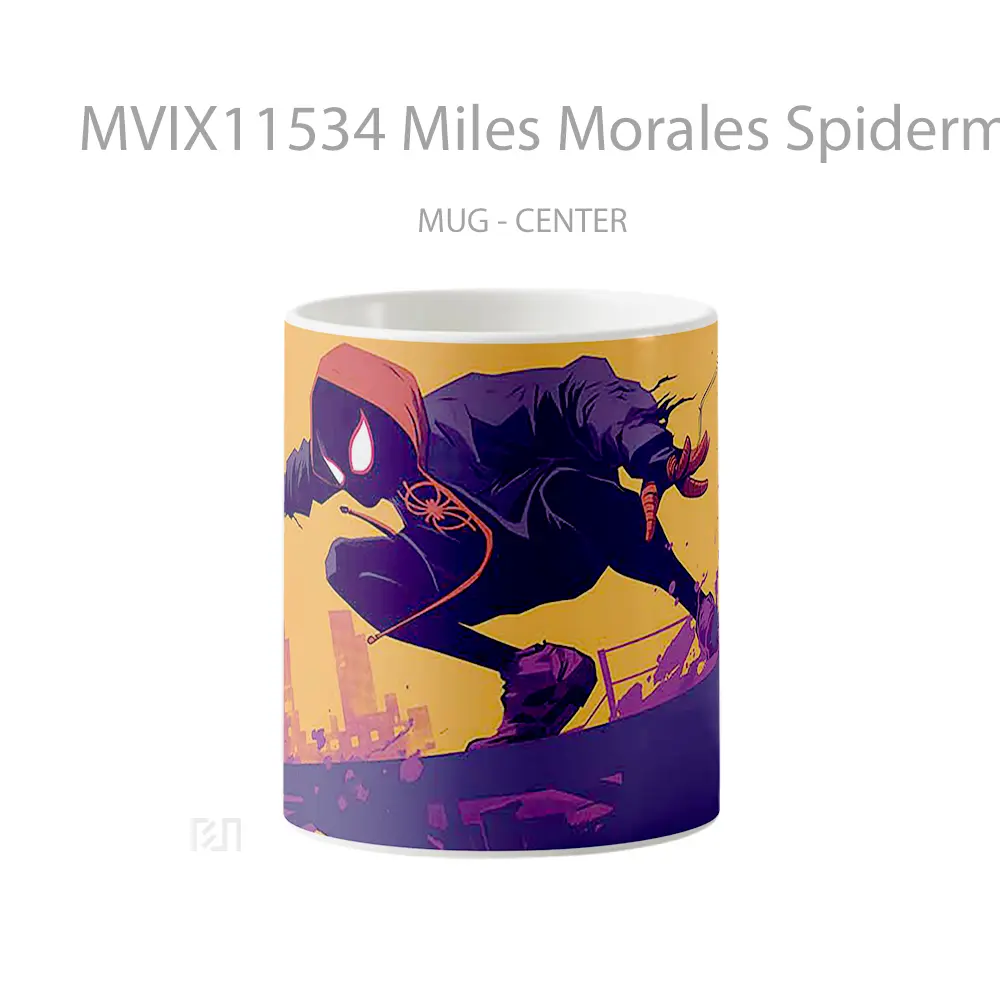 Mug Miles Morales Spiderman Cool Orange Koleksi Mug Film dan Komik