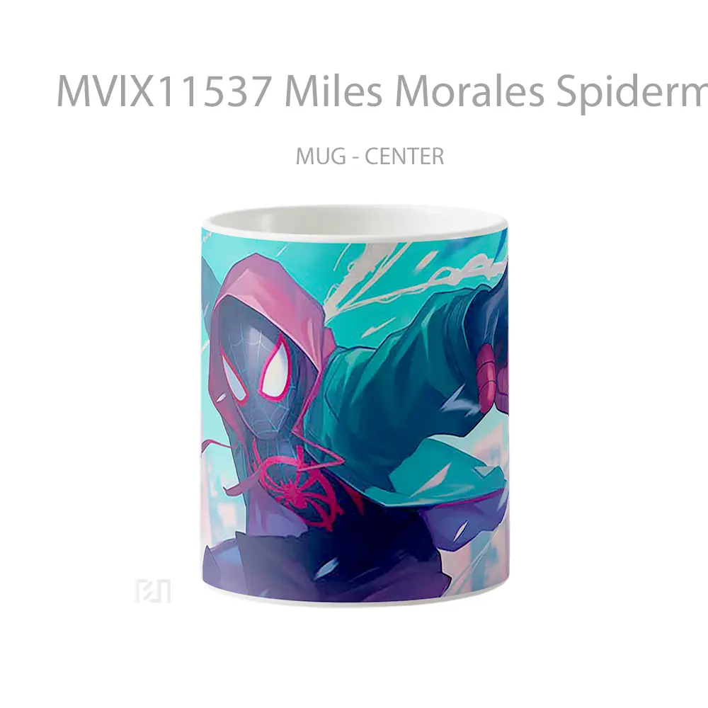 Mug Miles Morales Spiderman Swinging Action Pose Hadiah Spesial Fans Superhero