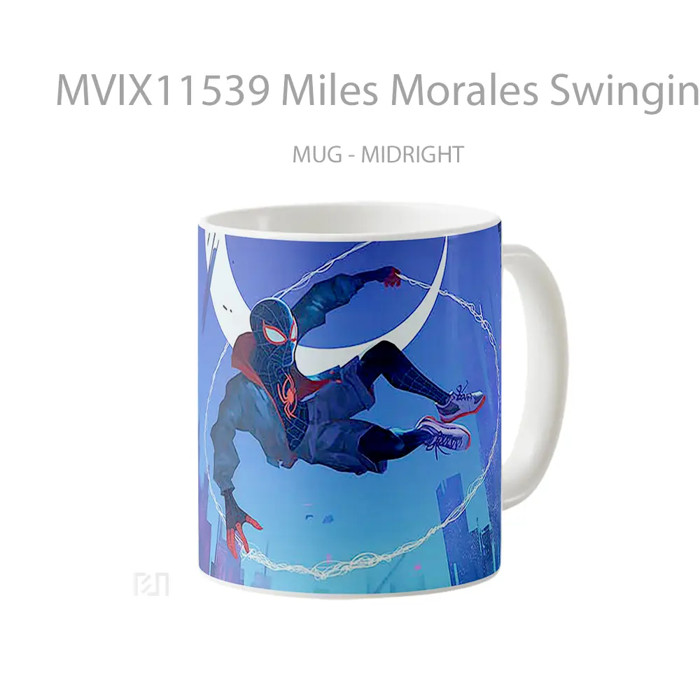Mug Miles Morales Swinging Night Mug Aesthetic Koleksi Spesial - All-side / Desain