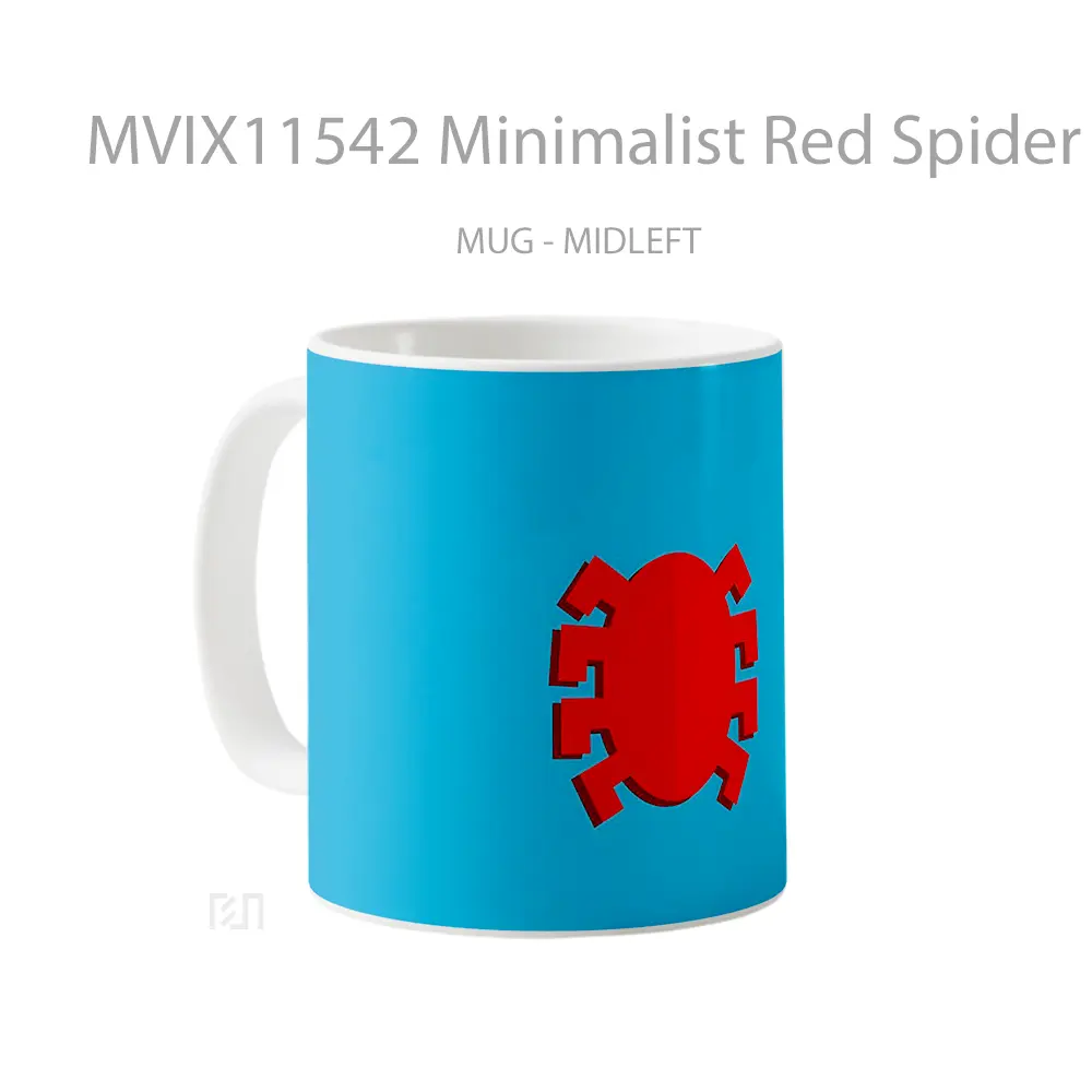 Mug Minimalist Red Spider Man Logo Gelas Keramik Desain Unik - All-side / Desain