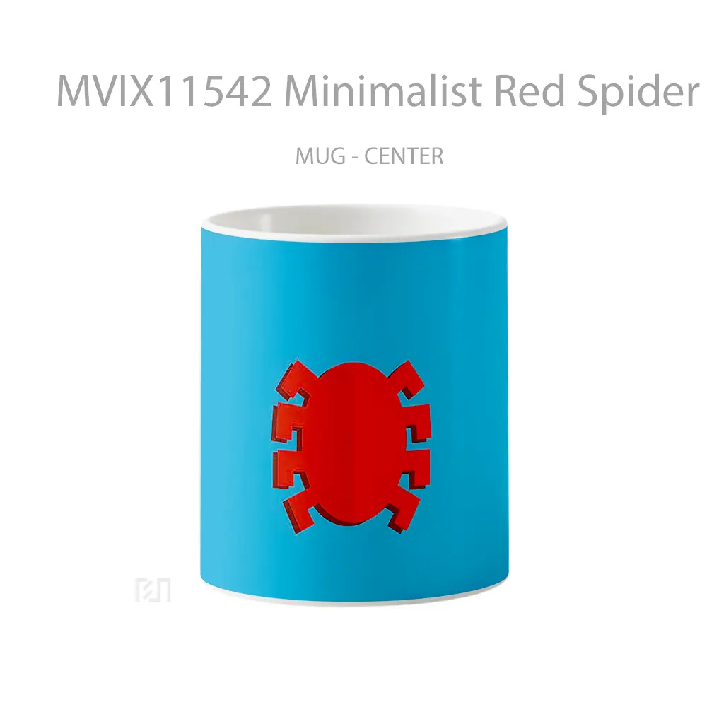 Mug Minimalist Red Spider Man Logo Gelas Keramik Desain Unik