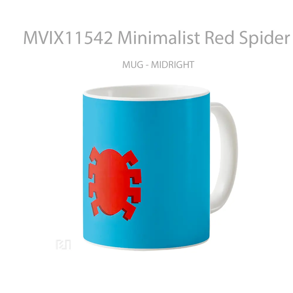 Mug Minimalist Red Spider Man Logo Gelas Keramik Desain Unik - All-side / Desain