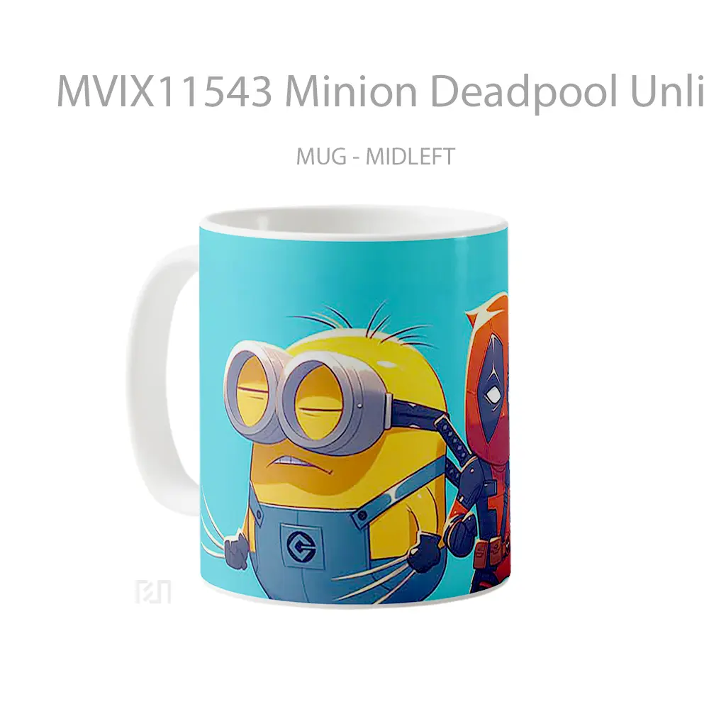 Mug Minion Deadpool Unlikely Duo Gelas Keramik Desain Unik - All-side / Desain