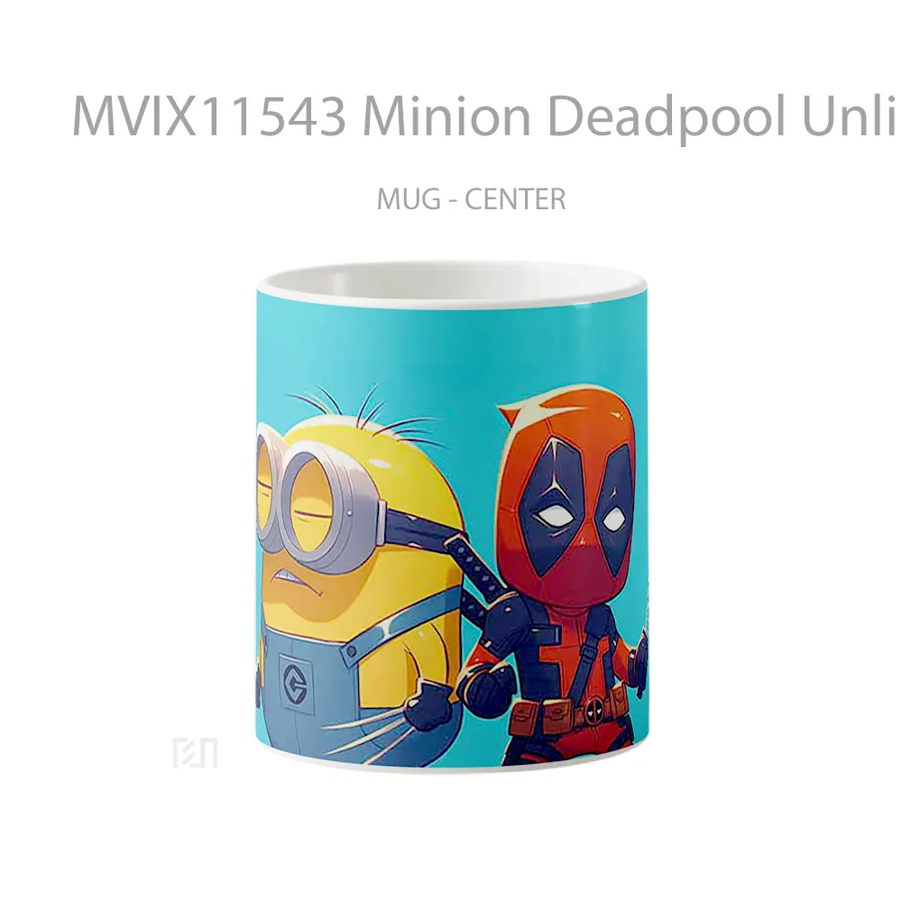 Mug Minion Deadpool Unlikely Duo Gelas Keramik Desain Unik