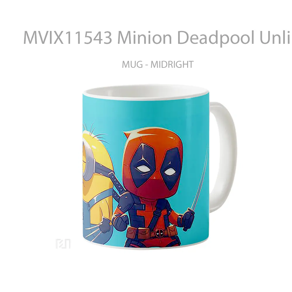 Mug Minion Deadpool Unlikely Duo Gelas Keramik Desain Unik - All-side / Desain
