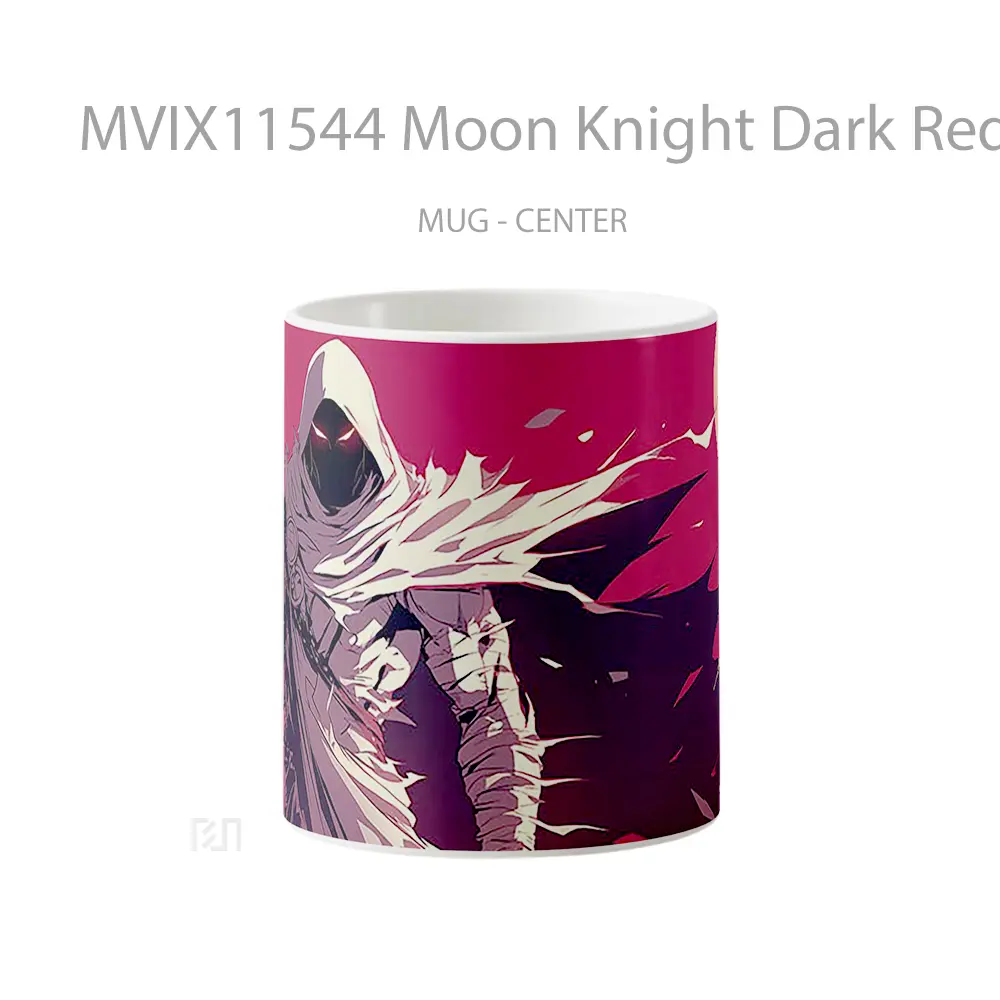 Mug Moon Knight Dark Red Night Warrior Mug Aesthetic Koleksi Spesial