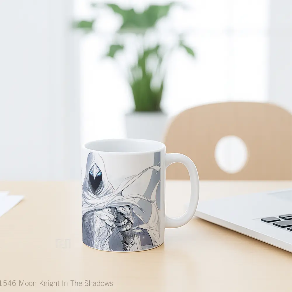 Mug Moon Knight In The Shadows Mug Aesthetic Koleksi Spesial - All-side / Desain