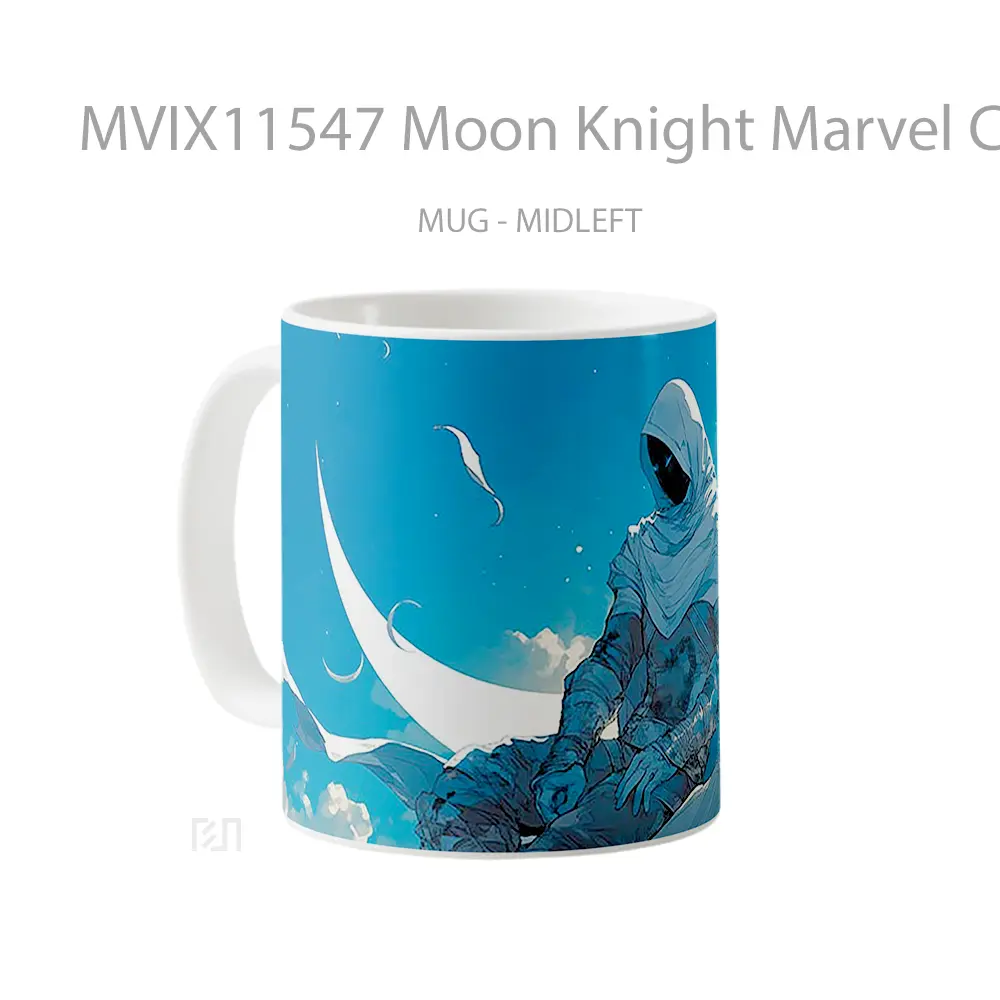 Mug Moon Knight Marvel Comics Gelas Keramik Koleksi Superhero - All-side / Desain