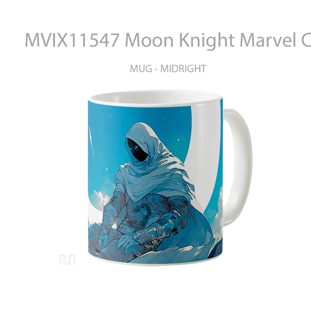Mug Moon Knight Marvel Comics Gelas Keramik Koleksi Superhero - All-side / Desain