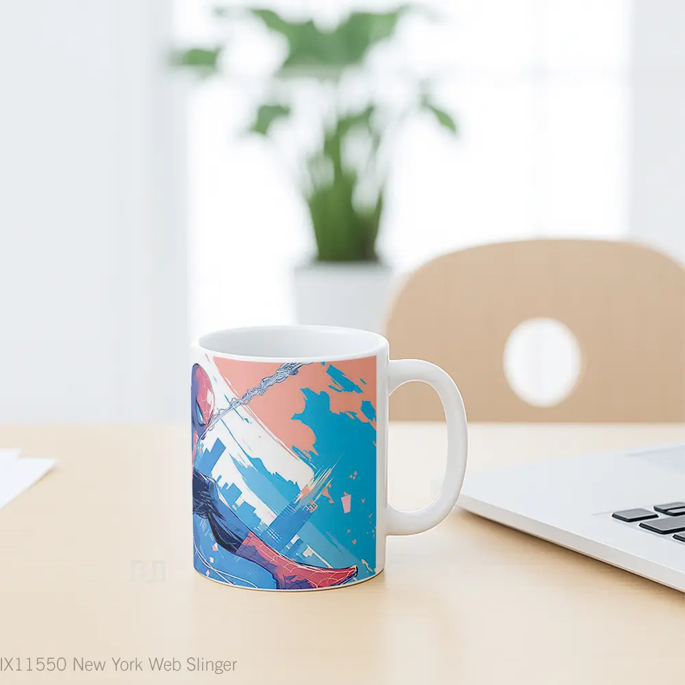 Mug New York Web Slinger Gelas Keramik Desain Unik - All-side / Desain