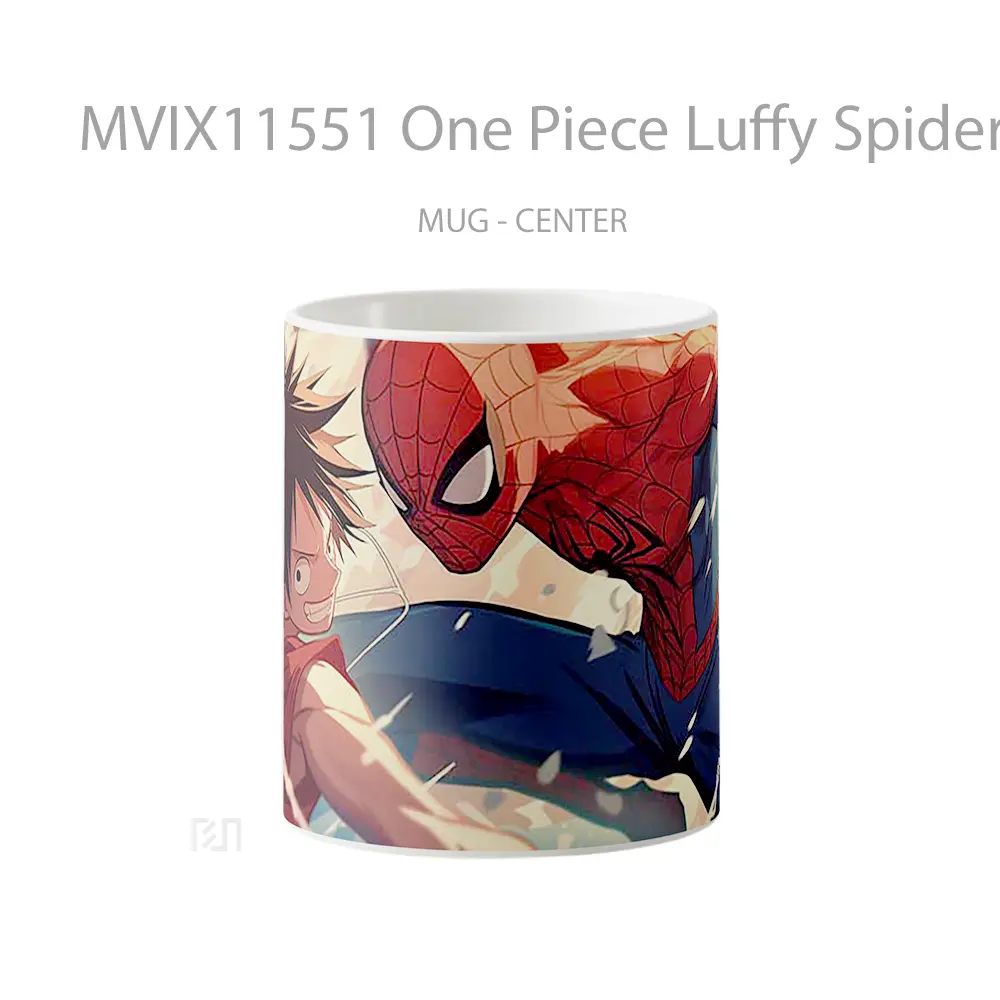 Mug One Piece Luffy Spider Man Epic Crossover Mug Anime Populer Koleksi Spesial